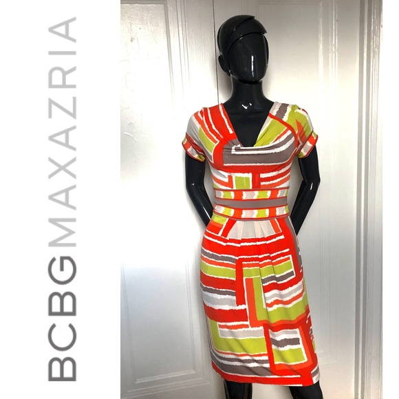 SOLD! BCBGMAXAZRIA Geometric Pattern Dress - Picture 4 of 7